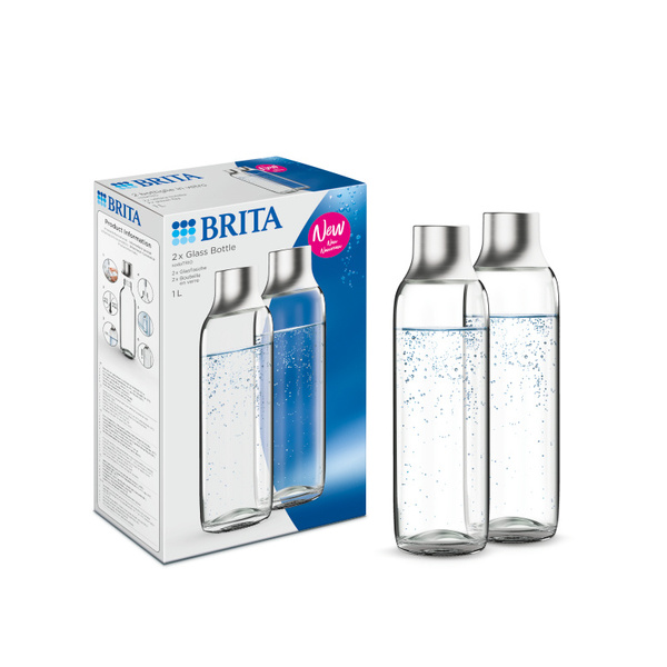 OUTLET - Zestaw 2 butelek szklanych BRITA sodaTRIO 1l