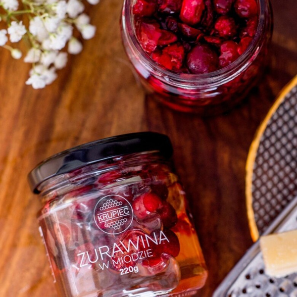 Żurawina w miodzie Krupiec 220g