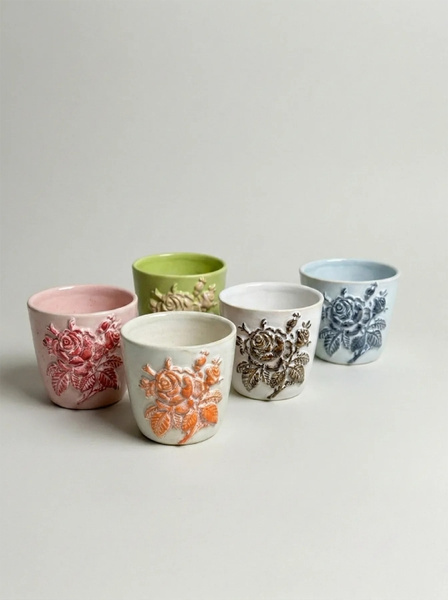 Ceramiczny kubek POTPOTSTUDIO - Czerwona Róża 200ml