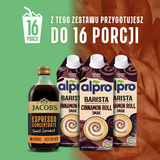 ZESTAW - Alpro Barista Cinnamon Roll Owsiano-Sojowe Cynamonka 750ml + Koncentrat kawowy Jacobs Espresso Concentrate Sweet Caramel 485ml