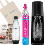Saturator do wody gazowanej SodaStream Terra - Czarny + butelka, książka i torba
