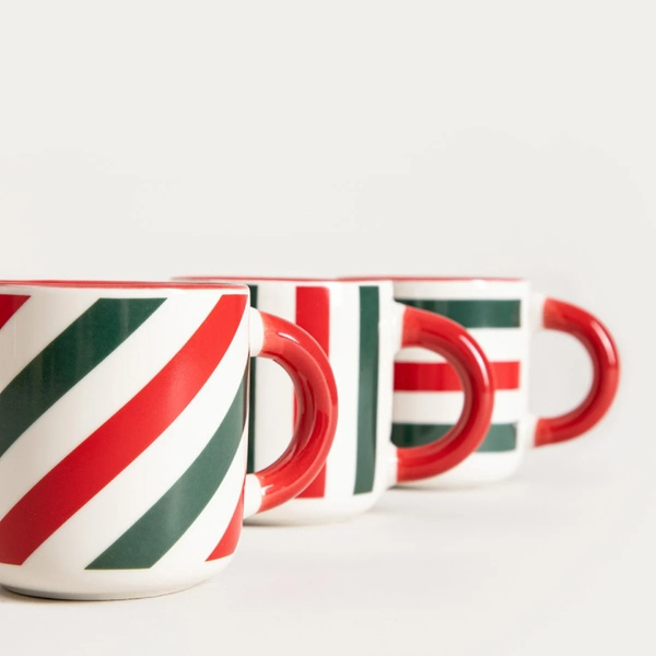 Zestaw kubków Homla Aurevia w paski 100 ml - 3 szt.