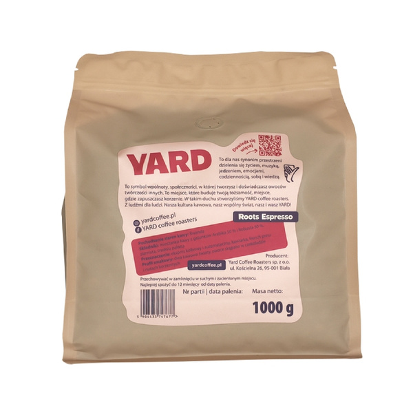 Kawa ziarnista YARD Coffee Roasters Roots Espresso 1kg