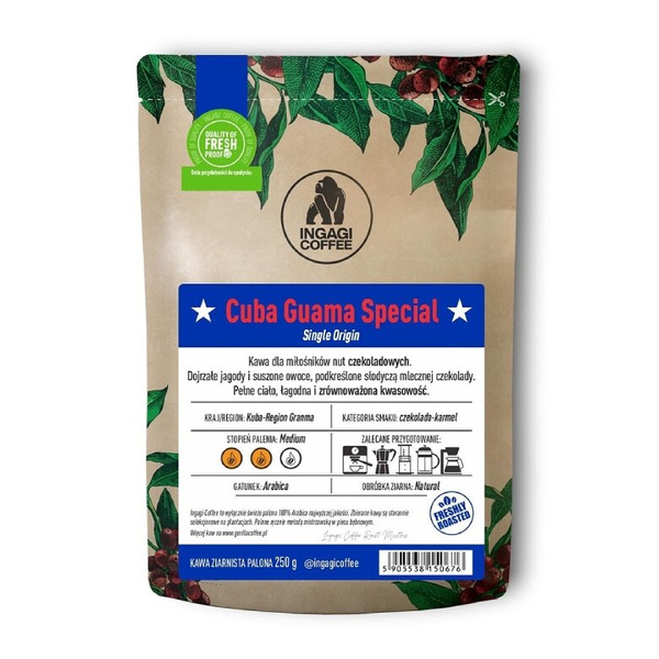 Kawa ziarnista Ingagi Coffee Cuba Guama Special Omniroast 250g 