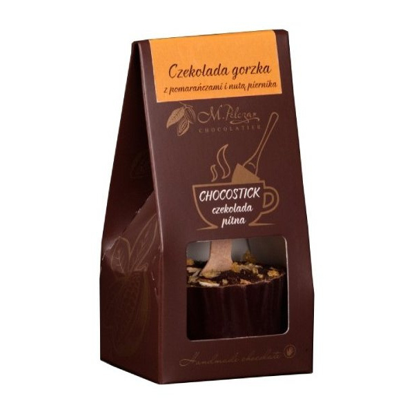 Chocostick M.Pelczar Chocolatier - Czekolada gorzka z nutą pomarańczy i piernika 60g