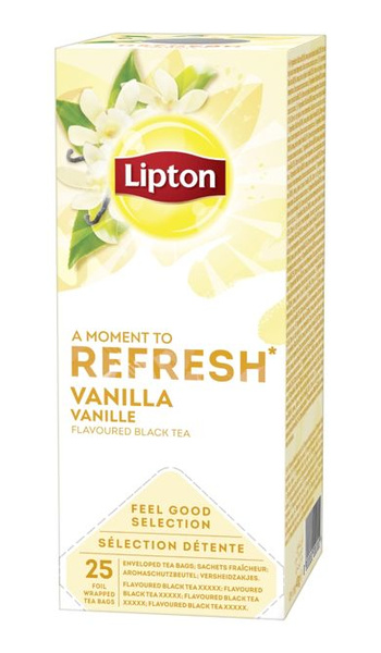 Czarna aromatyzowana herbata Lipton Classic Vanilia 25 kopert - NIEDOSTĘPNY 