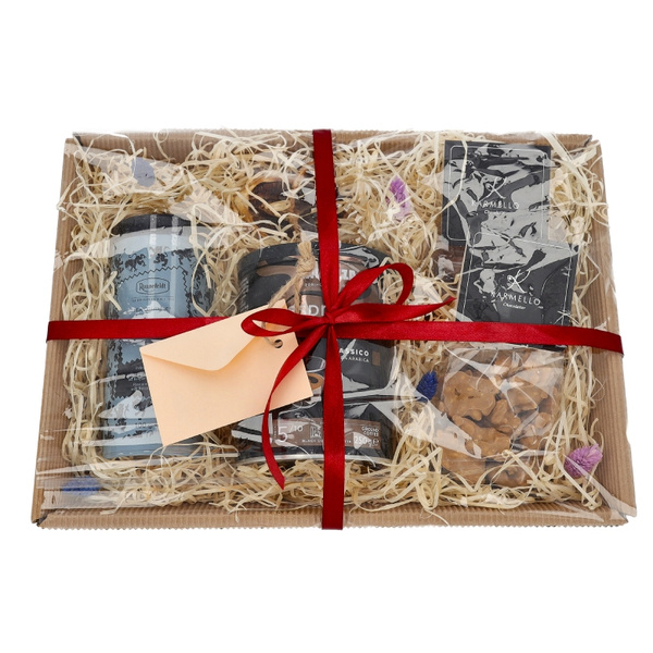 Zestaw prezentowy dla mężczyzny - Kawa, herbata i cluster Karmello
