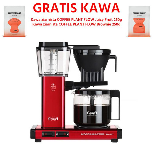 Ekspres do kawy Moccamaster KBG 741 Select Metallic Red - Czerwony metaliczny + GRATIS KAWA 2x250g – NIEDOSTĘPNY