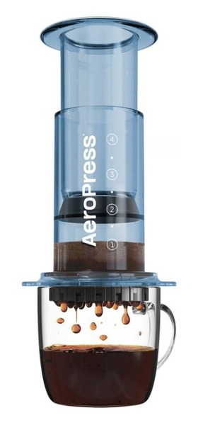 Zaparzacz do kawy AeroPress Clear - Niebieski