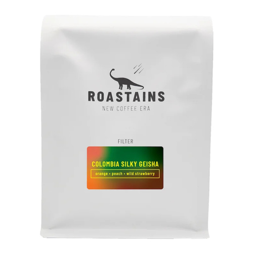 Kawa ziarnista Roastains Kolumbia Silky Geisha Filtr 250g – NIEDOSTĘPNY - opinie w konesso.pl