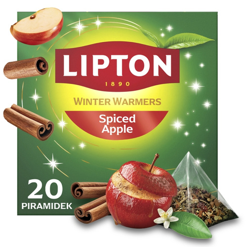 Herbatka ziołowa aromatyzowana Lipton Winter Warmers Spiced Apple - 20 piramidek