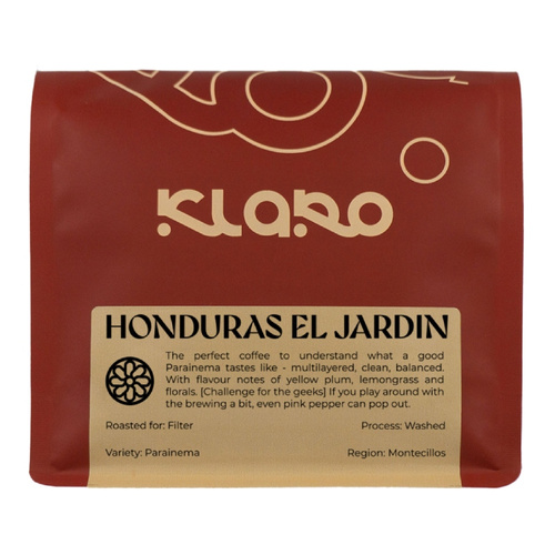 Kawa ziarnista Klaro Honduras El Jardin Filtr 250g - opinie w konesso.pl