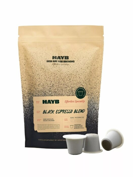 Kapsułki kompostowalne do Nespresso® HAYB - Black Espresso Blend 10 szt. – NIEDOSTĘPNY
