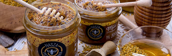 Miód z pyłkiem pszczelim Nasza Pszczelarnia 190g