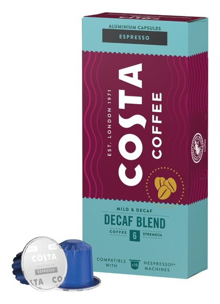 Kawa w kapsułkach Costa Coffee The Decaf Blend kompatybilne z ekspresami Nespresso®* - 10 szt. - NIEDOSTĘPNY