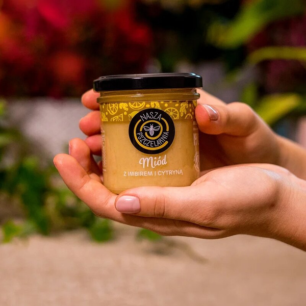 Miód z cytryną i imbirem Nasza Pszczelarnia 190g