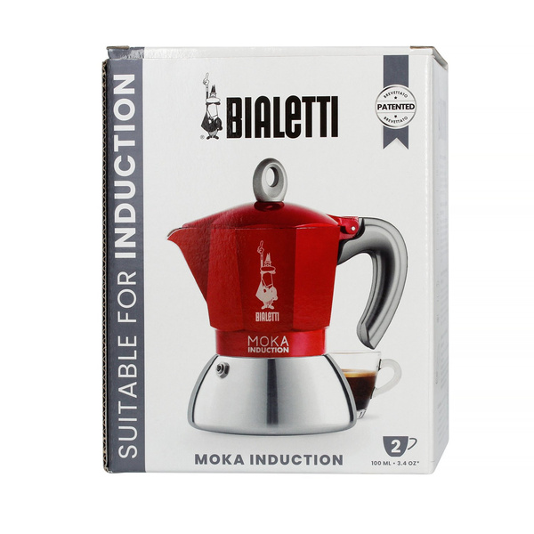 OUTLET - Kawiarka Bialetti New Moka Induction 2 filiżanki - Czerwona
