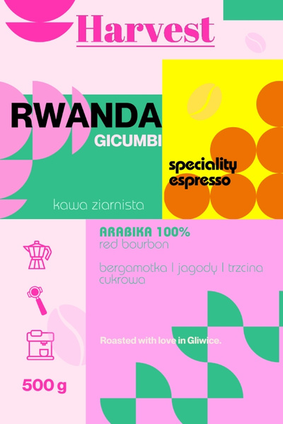 Kawa ziarnista Harvest Rwanda Gicumbi - Speciality Espresso 500g – NIEDOSTĘPNY