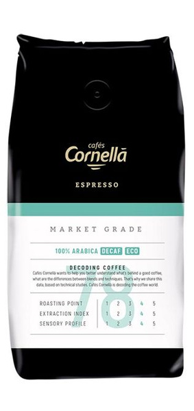 Kawa ziarnista Cornella Espresso Market Grade Decaf ECO 78 500g - NIEDOSTĘPNY