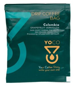 Drip Bag Coffee YoCo Coffee Colombia Grapefruit Vermouth 20x12g