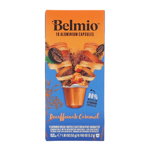 Kapsułki do Nespresso Belmio Decaffeinato Caramel 10 sztuk