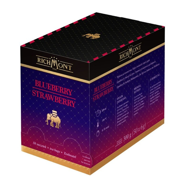 Herbatka owocowo-ziołowa Richmont Blueberry Strawberry - 50 x6g