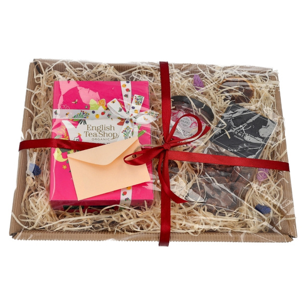 Zestaw prezentowy - Herbaty w piramidkach, miód i czekoladki