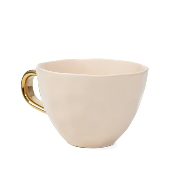Kubek Homla MALBI 350ml - Beżowy ze złotym uchem - NIEDOSTĘPNY