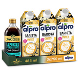 ZESTAW - Napój ALPRO Barista Oat Owsiane 3x750 ml + Koncentrat kawowy Jacobs Espresso Concentrate Black Original 485ml