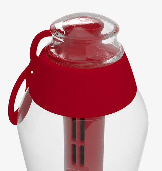 Butelka filtrująca wodę Dafi 0,5 L + filtr węglowy - Czerwona