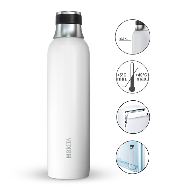 Butelka ze stali nierdzewnej BRITA  sodaTRIO 1l - Biała
