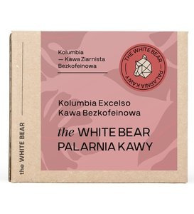 Kawa ziarnista The White Bear Kolumbia Excelso Bezkofeinowa 250g - NIEDOSTĘPNY
