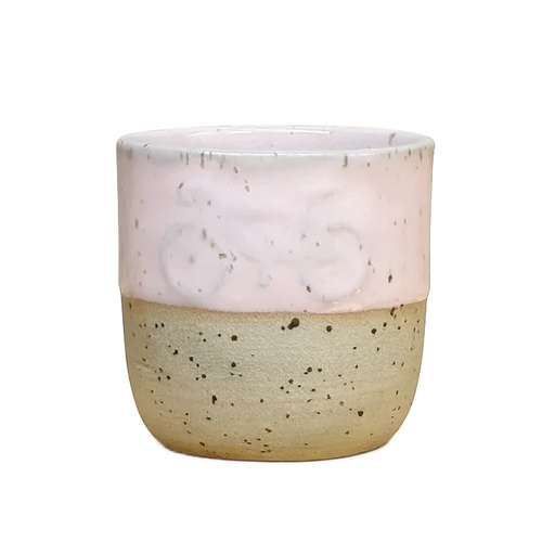 OUTLET - Ceramiczny kubek do espresso POTPOTSTUDIO - Rose Bike 100 ml