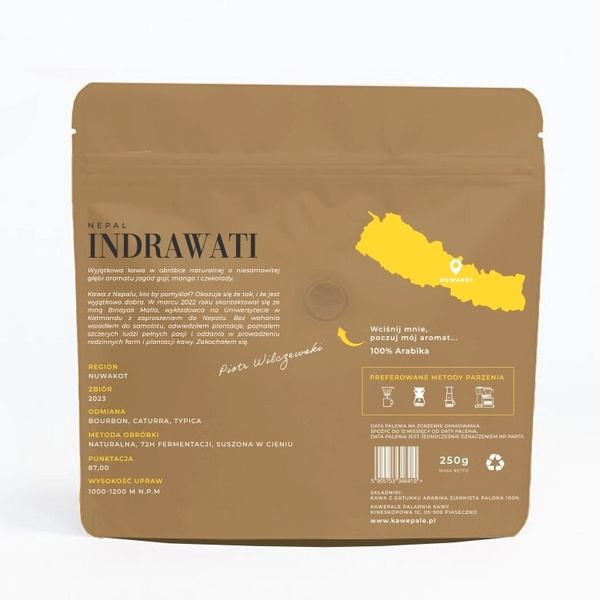 Kawa ziarnista KawePale Nepal Indrawati 250g - NIEDOSTĘPNY