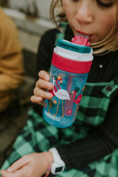 Butelka na wodę dla dzieci Kambukka Lagoon 400ml - Blue Flamingo