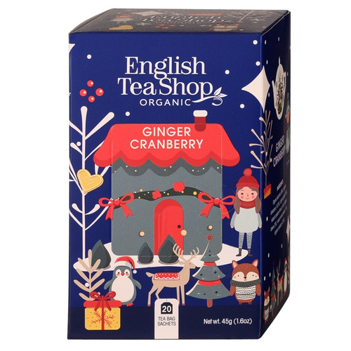 Czarna herbata English Tea Shop Xmas Ginger Cranberry 20x1,5g - opinie w konesso.pl