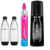 Saturator do wody gazowanej SodaStream Terra - Czarny + 2 butelki + 3 syropy