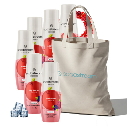 Zestaw Syrop SodaStream Owoce Leśne 6x440 ml - Bez Cukru + Torba