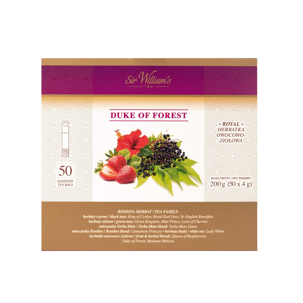 Owocowa herbata Sir Williams Royal Taste Duke Of Forest 50 szt.