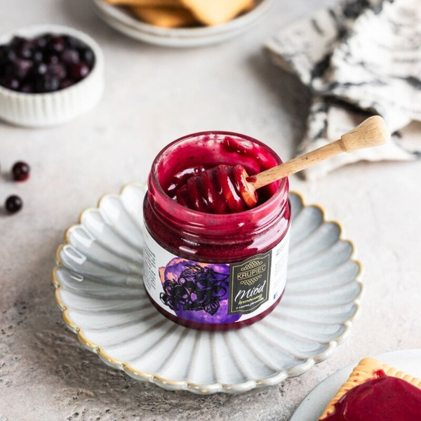 Miód z czarną porzeczką Krupiec 220g