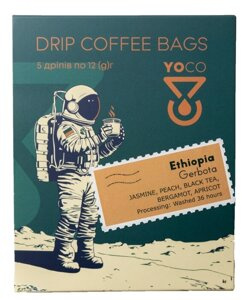 Drip Bag Coffee YoCo Coffee Ethiopia Gerbota 5x12g