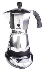 Kawiarka elektryczna Bialetti Moka Timer 6 filiżanek - opinie w konesso.pl