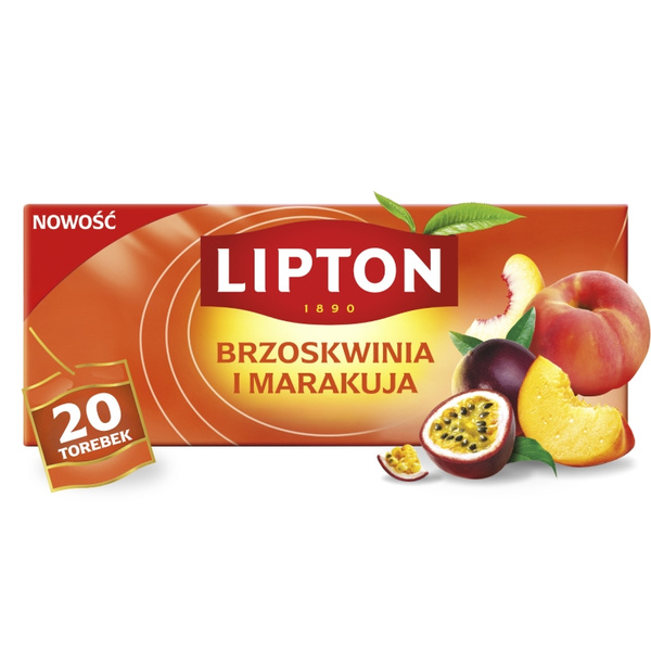 Herbata owocowa Lipton Brzoskwinia i marakuja 20 torebek