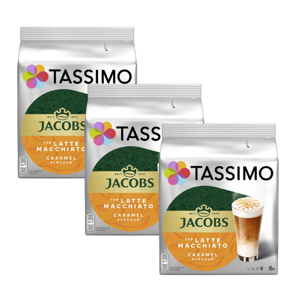 ZESTAW - Kapsułki Tassimo Jacobs Latte Macchiato Caramel 3x8 szt.