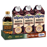 ZESTAW - Alpro Barista Cinnamon Roll Owsiano-Sojowe Cynamonka 750ml + Koncentrat kawowy Jacobs Espresso Concentrate Sweet Caramel 485ml