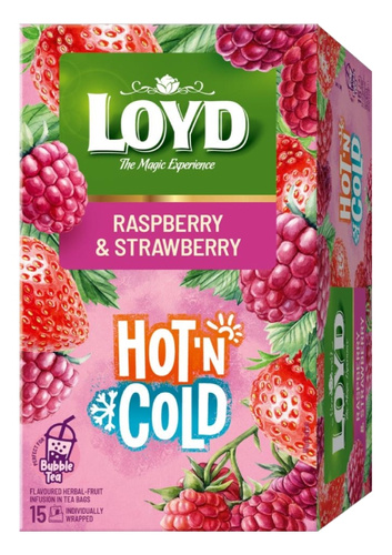 Herbata owocowa LOYD Hot&Cold - Maliny i truskawki 15x2g - opinie w konesso.pl