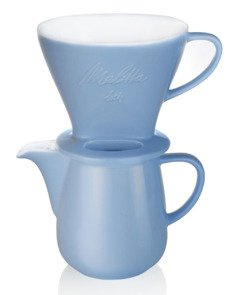 Melitta zestaw Porcelanowy Drip 1X4 + dzbanek 0,6l - Błękitny - NIEDOSTĘPNY