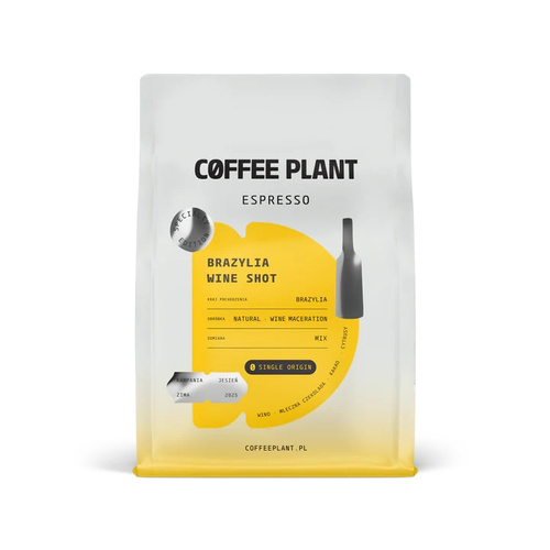 Kawa ziarnista COFFEE PLANT Brazylia Wine Shot 250g - SPECIAL EDITION – NIEDOSTĘPNY