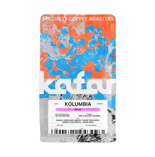 Kawa ziarnista Kafar Kolumbia Decaf Filtr 250g - kawa bezkofeinowa
