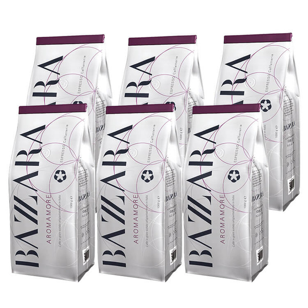 ZESTAW 6x Kawa ziarnista Bazzara AROMAMORE 1kg